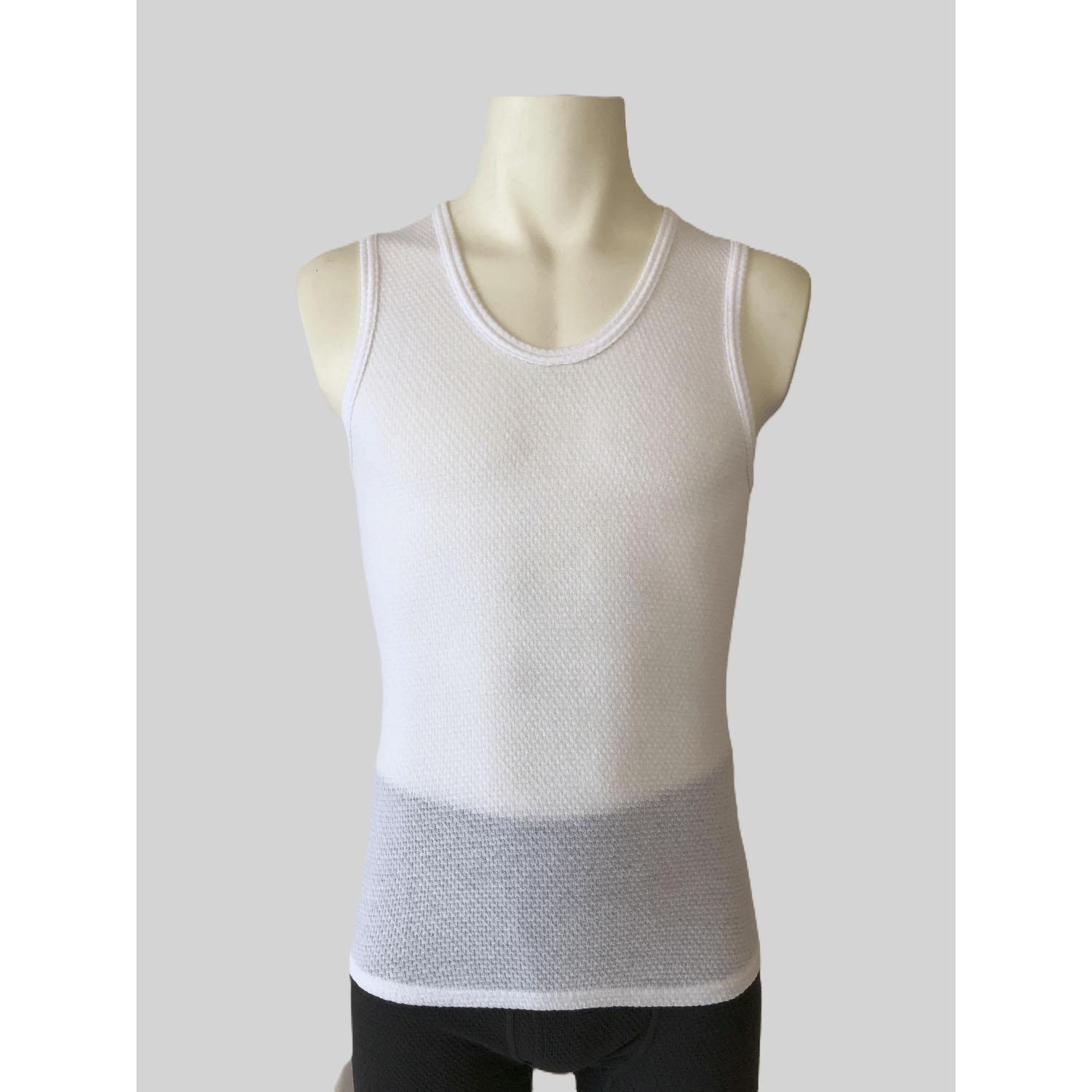 KITEMI Men's Tank Top Inner - Snow (White) - M