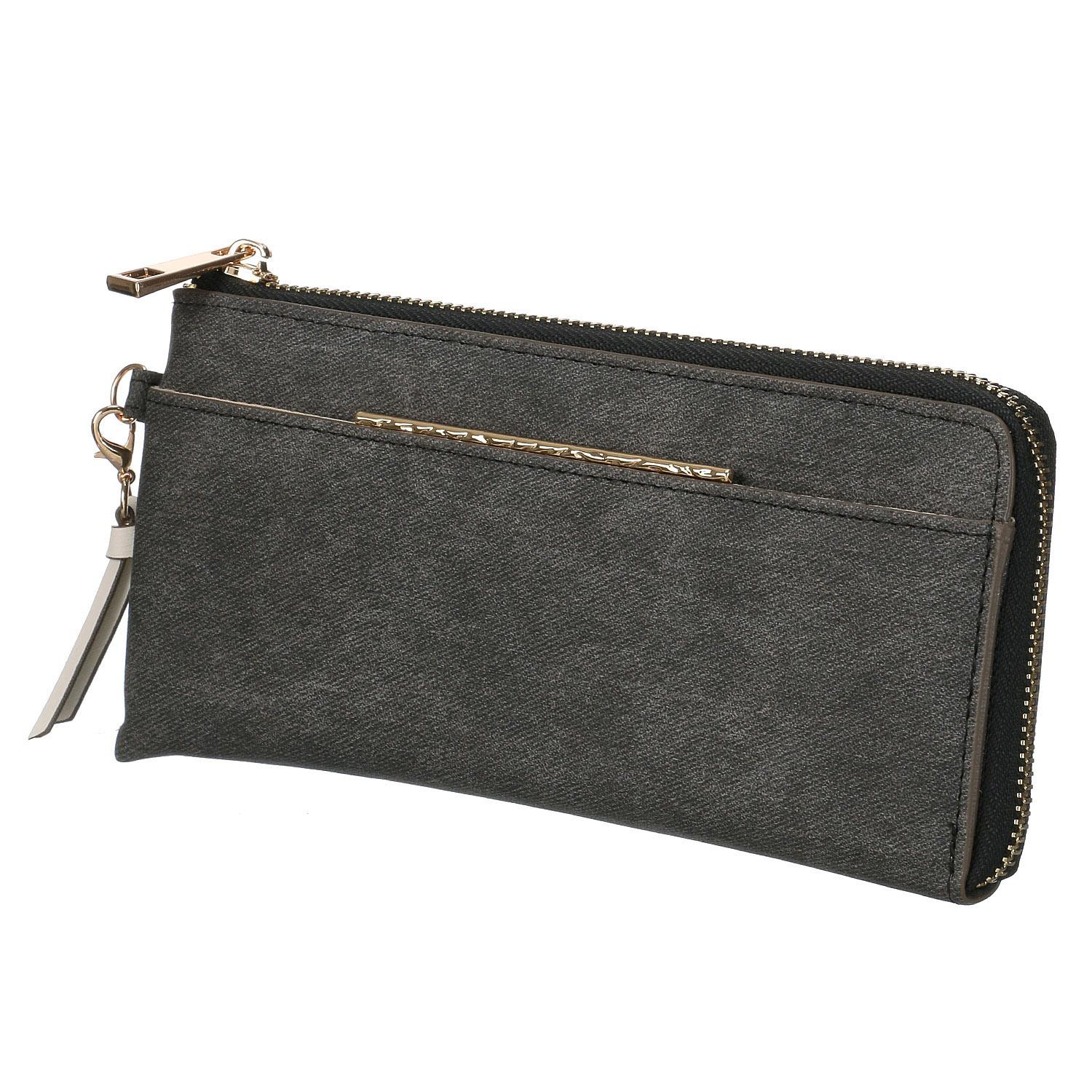 Leather Shrink L-Zip Long Wallet