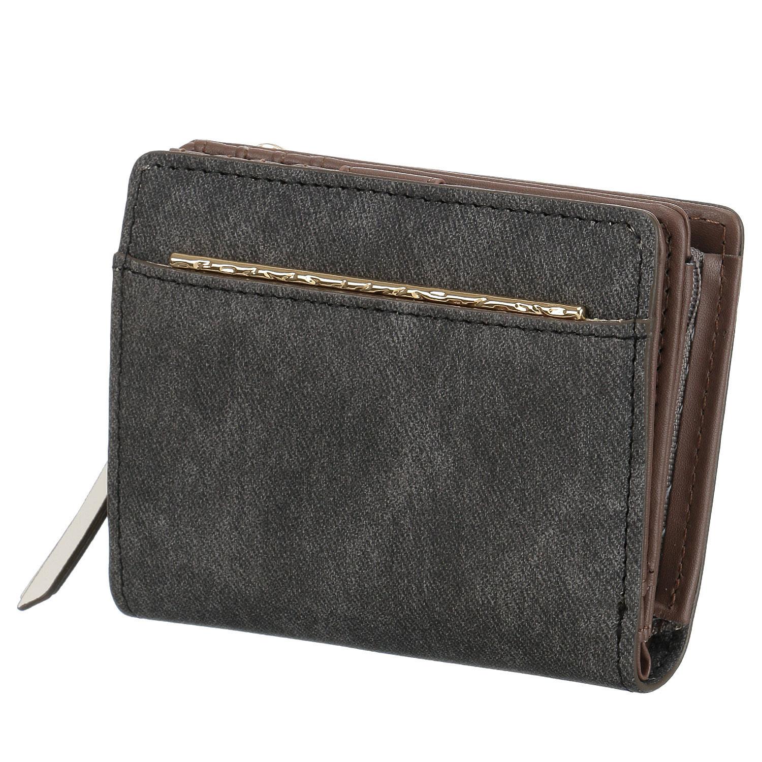Leather Shrink L-Zip Compact Wallet