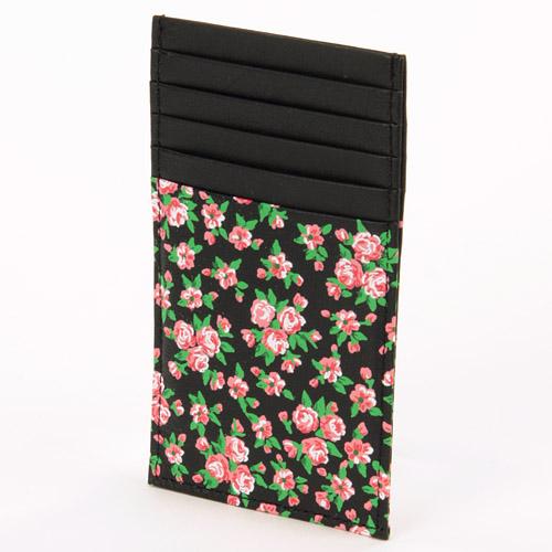 Small Floral Pattern Card Case Vertical Type 15 15