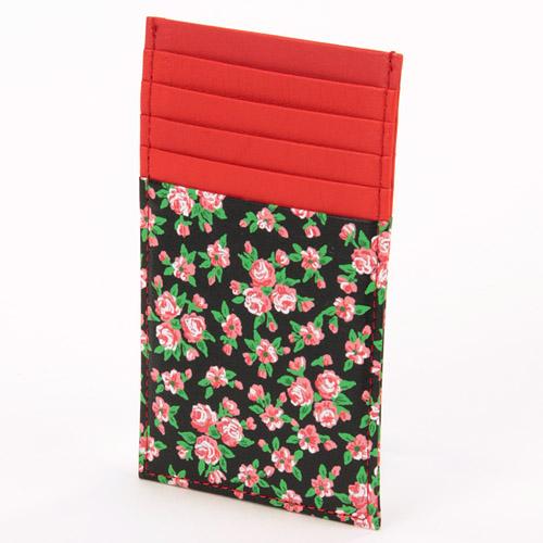 Small Floral Pattern Card Case Vertical Type 15 33