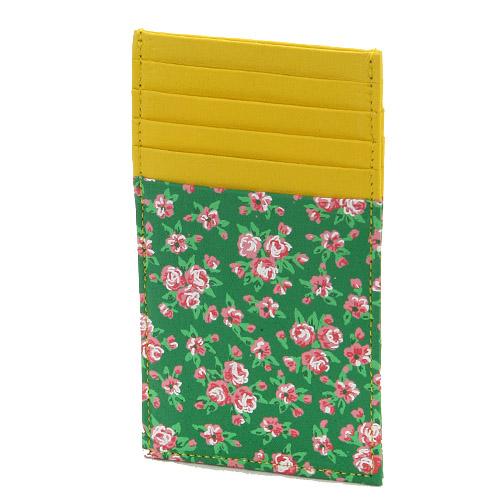 Small Floral Pattern Card Case Vertical Type 65 52