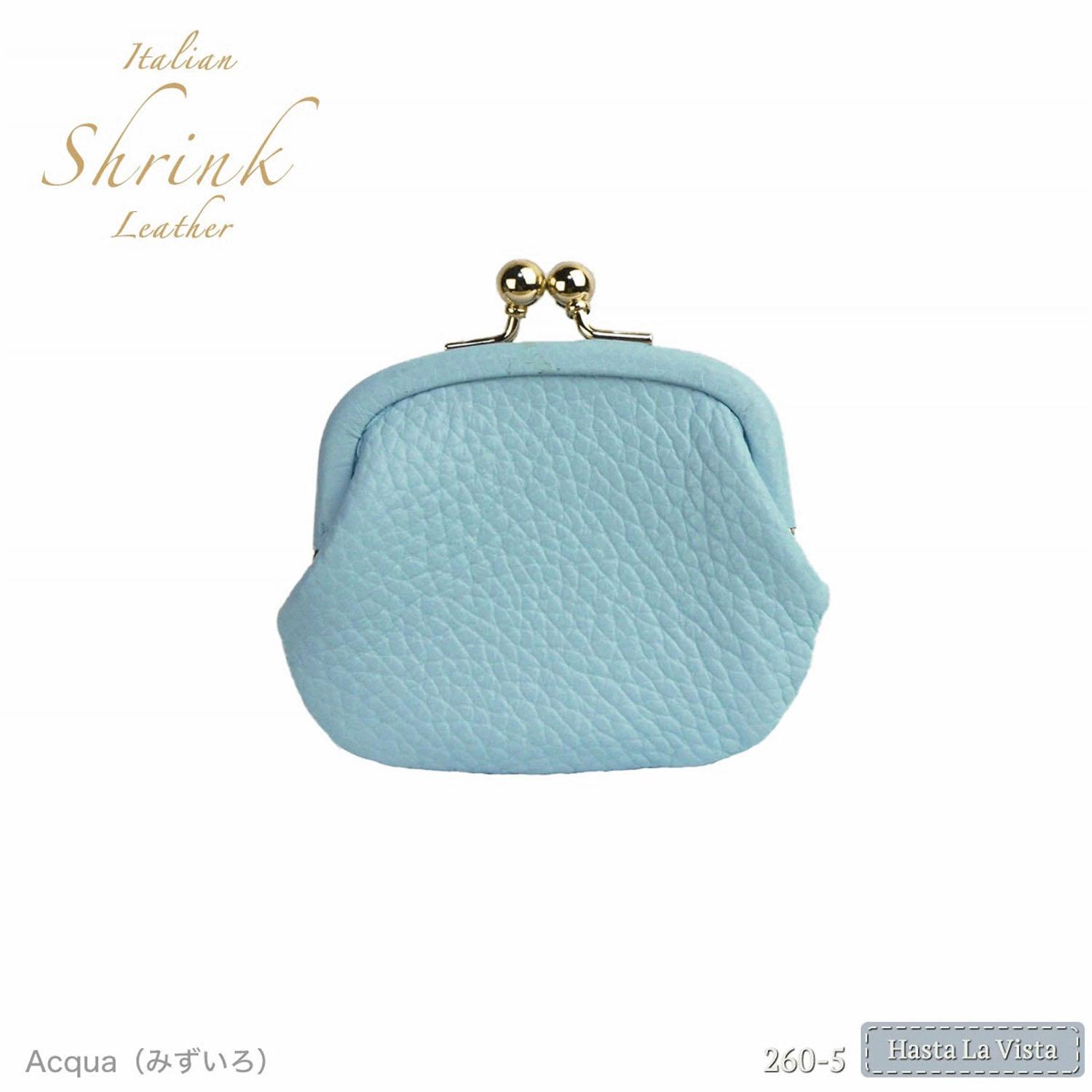 Made in Japan Gama-guchi Shrink Mini 71 Aqua Blue