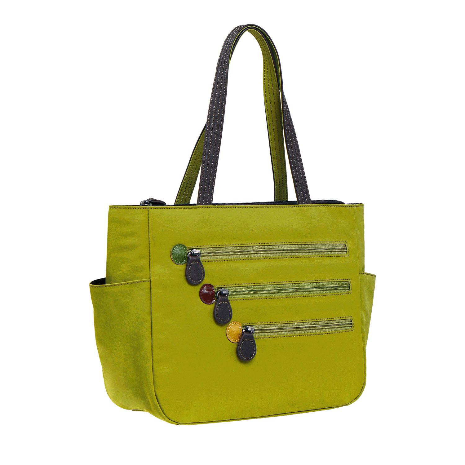 Color Fastener Tote Bag - Olive