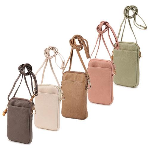 Bamboo-Handled Smartphone Pouch - Gray