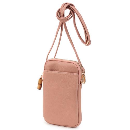 Bamboo-Handled Smartphone Pouch D Pink