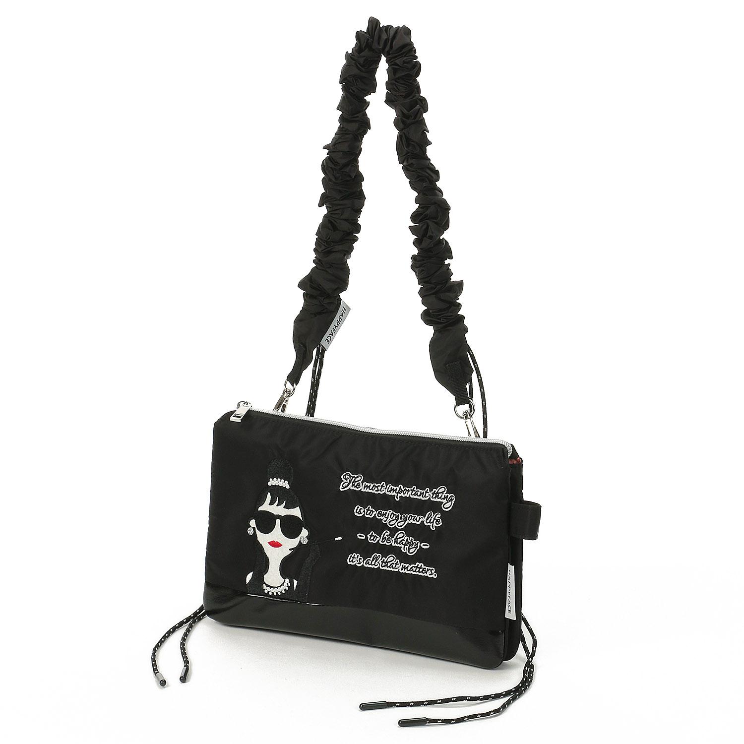 HAPPY FACE Lady Emma Crinkle Shoulder Bag