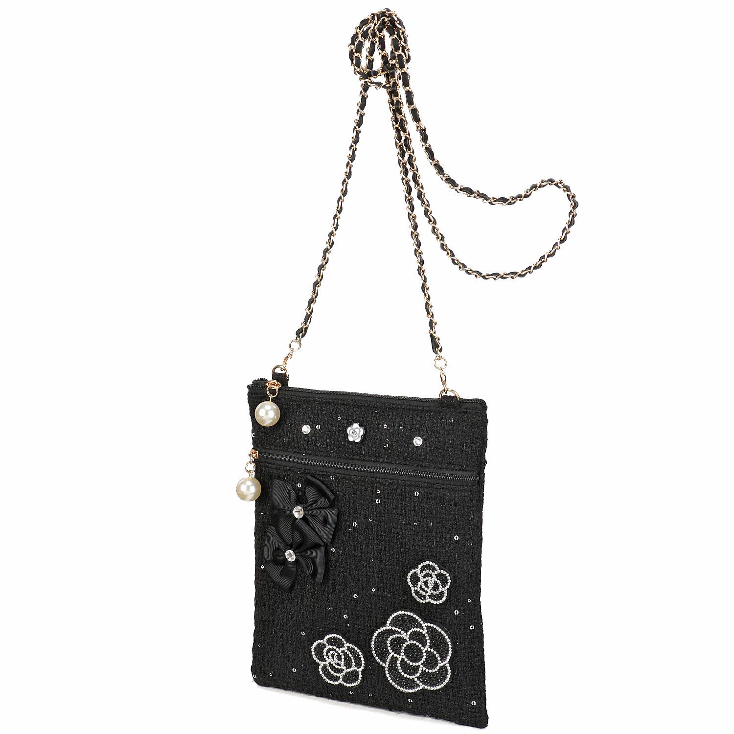 Decorative Tweed Pouch