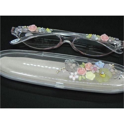 Decorative Reading Glasses - Small Rose Flowers Prescription: +2.5