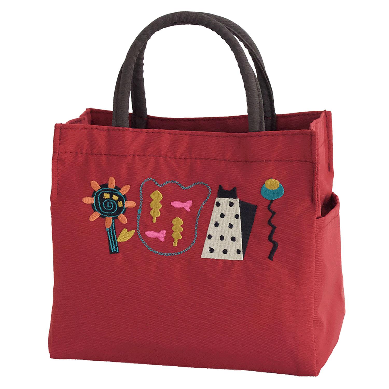 ATSUKO MATANO Embroidered Gusseted Tote Hide-and-Seek