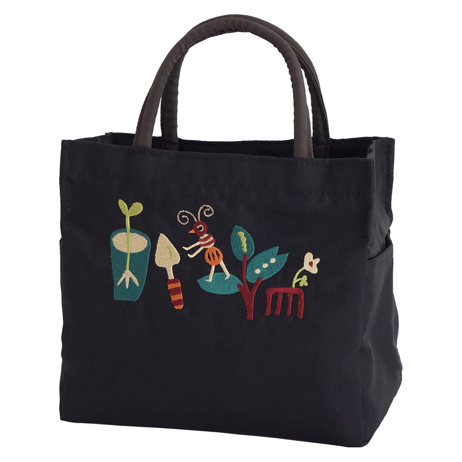 ATSUKO MATANO Embroidered Gusseted Tote Bag Garden