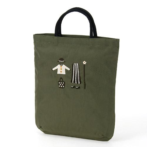 ATSUKO MATANO Embroidered Bag Closet Khaki