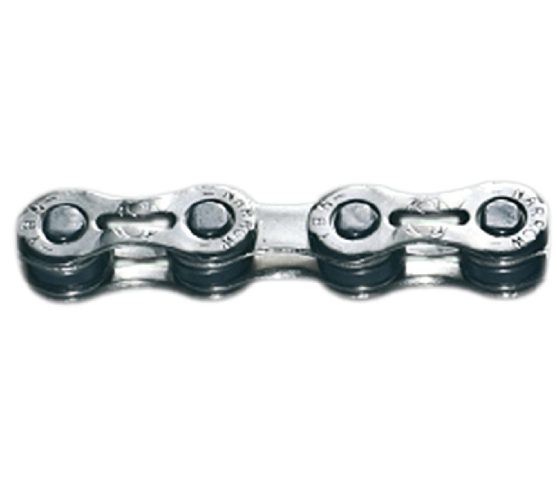 YBN Super Light Chain Silver Size: 1/2“ × 3/32” Number of Links: 8 Length: 116L Connector: QL included