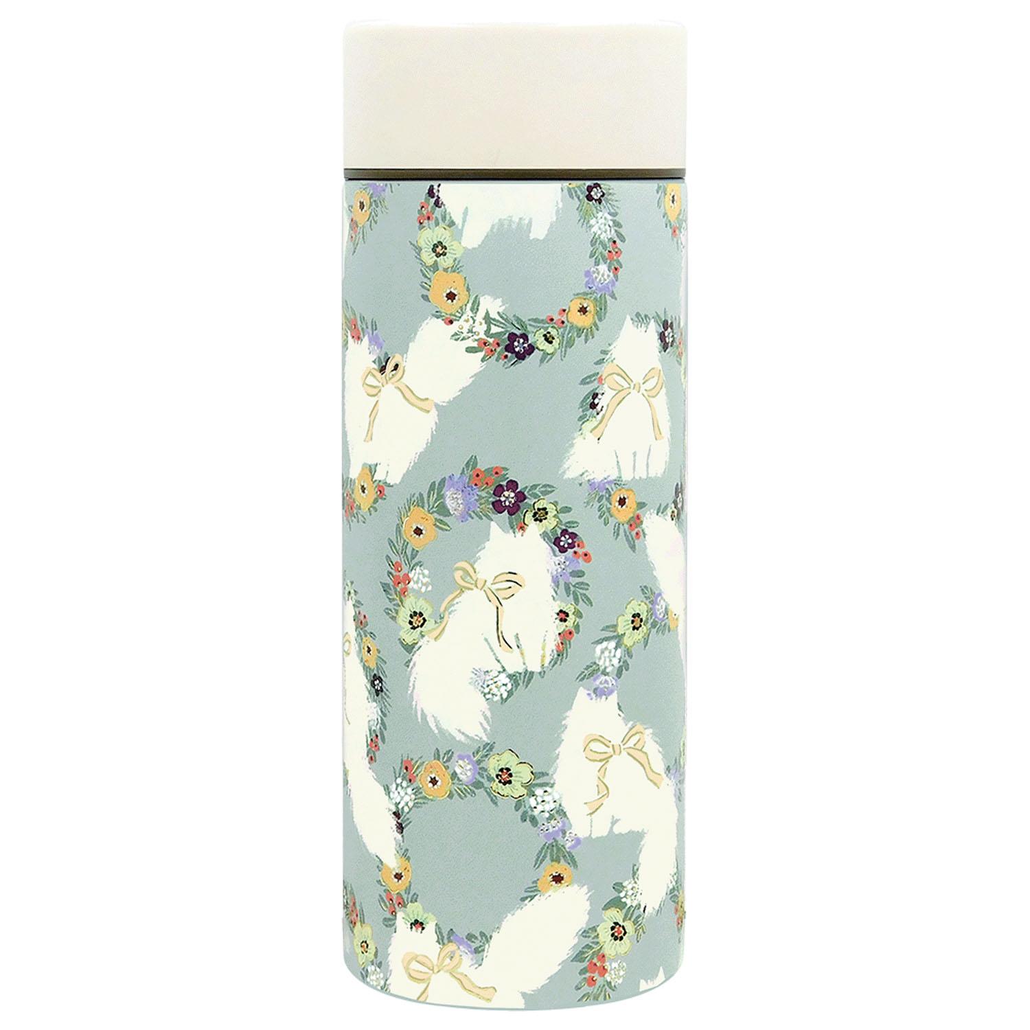 Tomoko Hayashi Stainless Steel Bottle 300ml 01 Romantic Cat