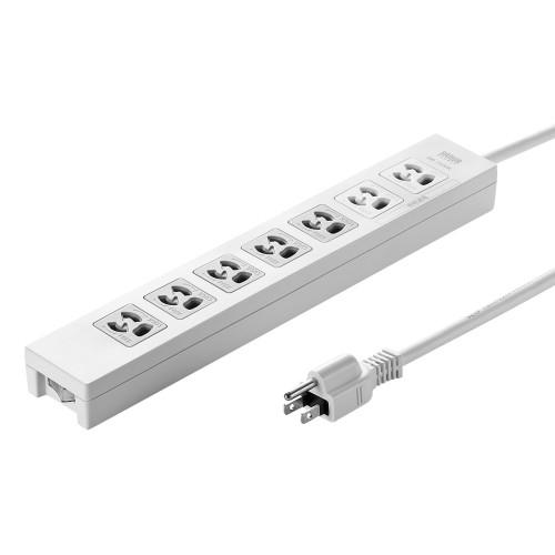 AC125V/15A x 3m Tap (7 outlets / 3-pin / 5-outlet master switch included)