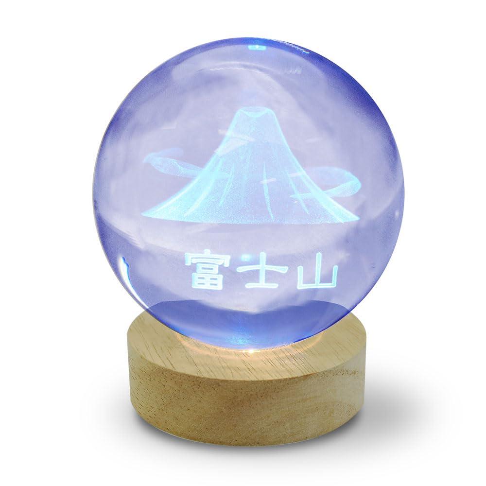 Japan Trust Technology 3D Art Sculpture Crystal Ball Light Mount Fuji RGB CRYBALL-FUJI-RGBR
