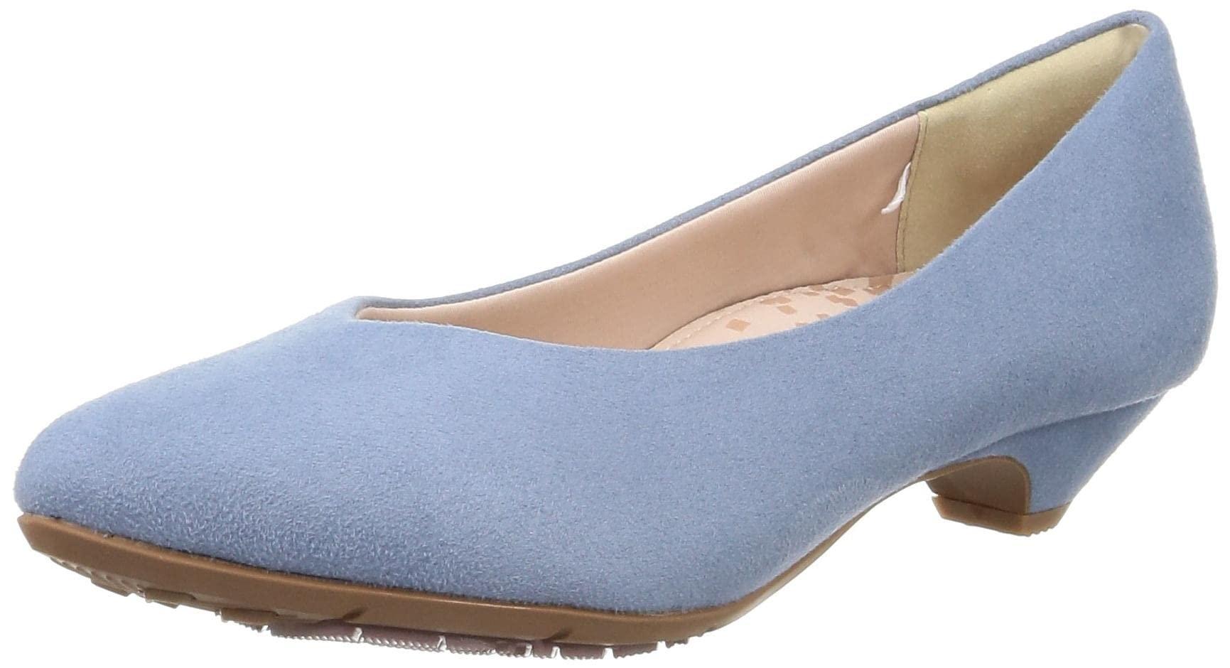 [Lady Worker] Pumps ASICS Trading Beauty Care Pumps Wide Width 3E Equivalent Pointed Toe Women's LO-18620 Blue 23.0 cm 3E