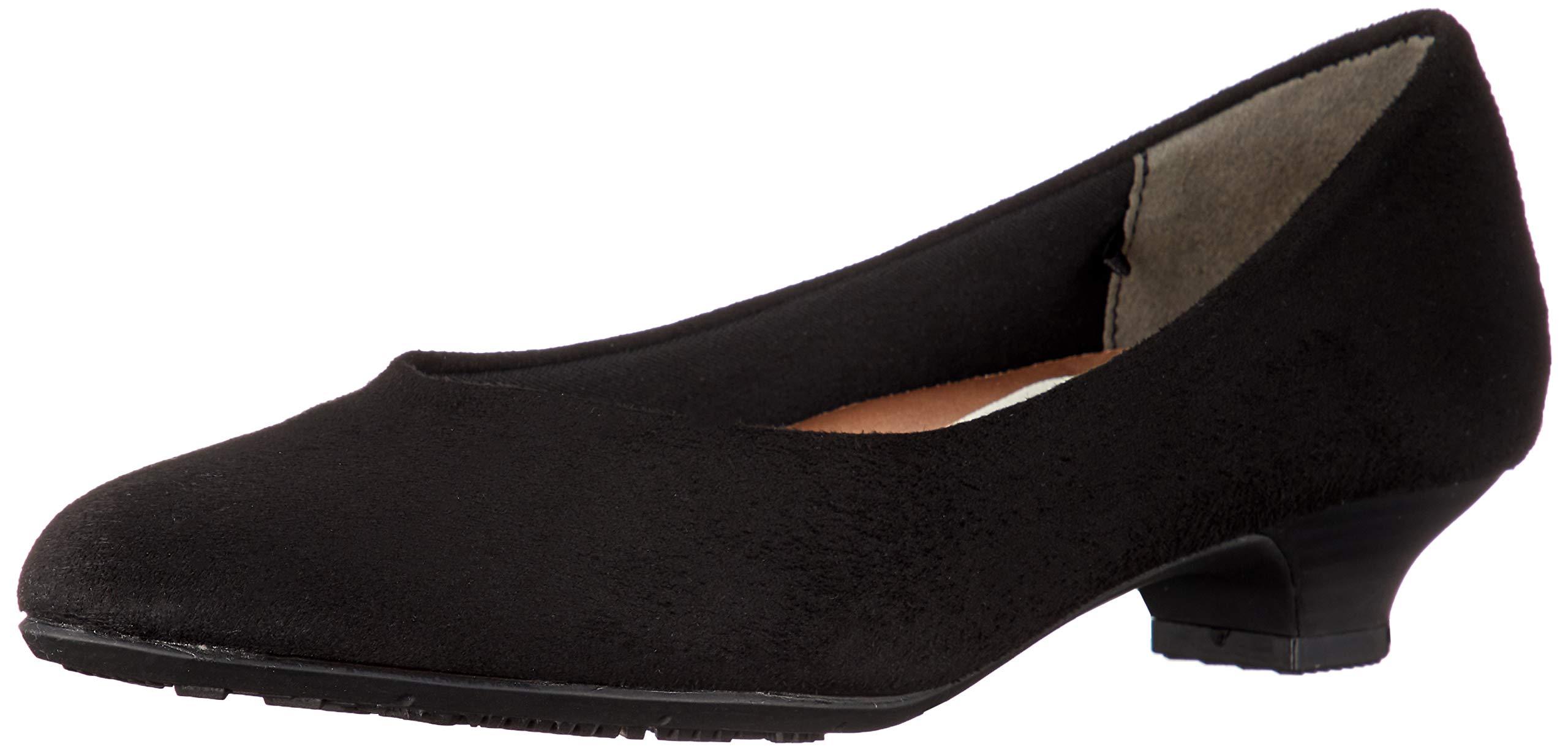 [Lady Worker] Pumps ASICS Trading Wide Fit 3E Equivalent 2.8cm Heel Pointed Toe Lightweight Pumps LO-16060 Black 23.5 cm 3E