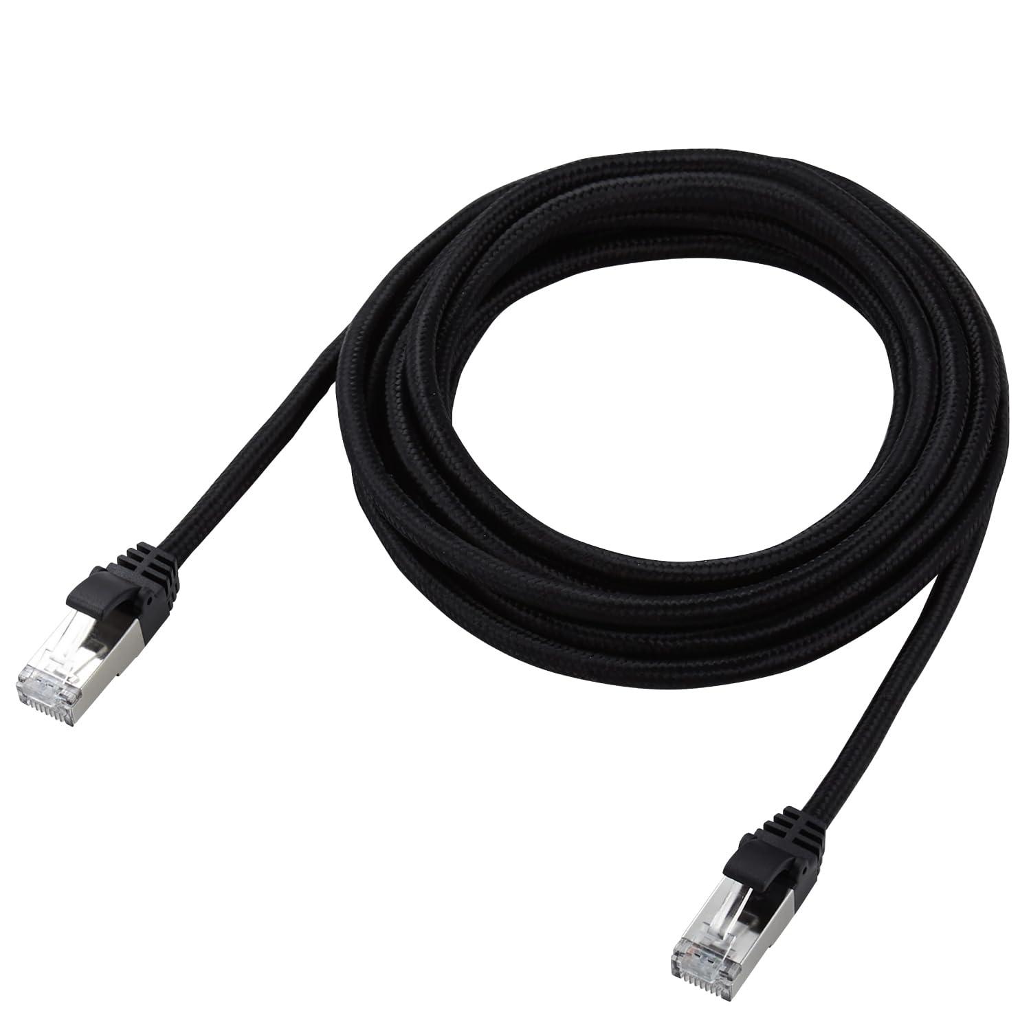 ELECOM Cat7 LAN Cable (High Durability) Optimal for High-Speed Optical Communication: 10 Gigabit Ethernet (10GBASE-T) 3m Black LD-TWSM/BK30