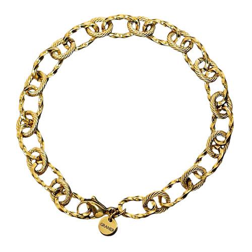 GRANER Stainless Steel Twisted Rope Bracelet Unisex (Men's & Women's) 21cm Gold GR-114