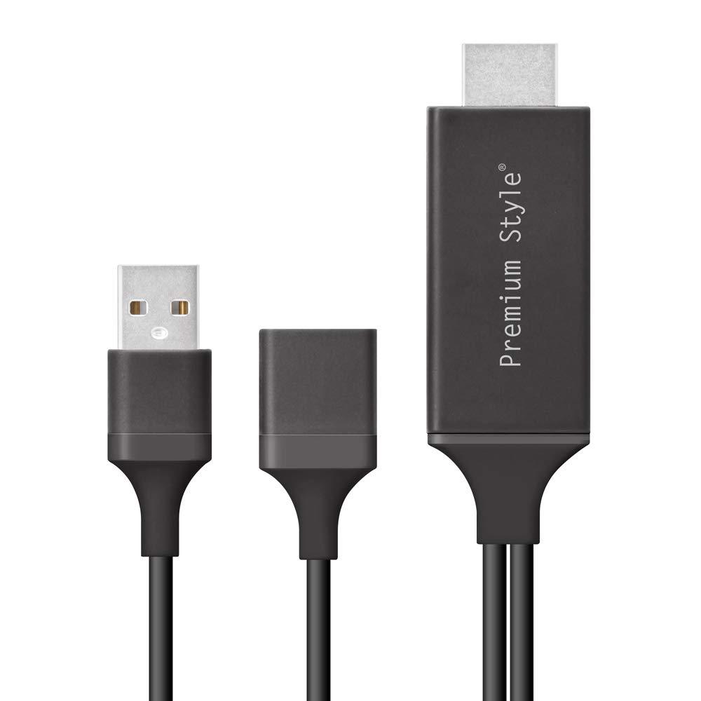 Premium Style HDMI Mirroring Cable for iPhone/iPad 2m Black PG-IPTV03BK