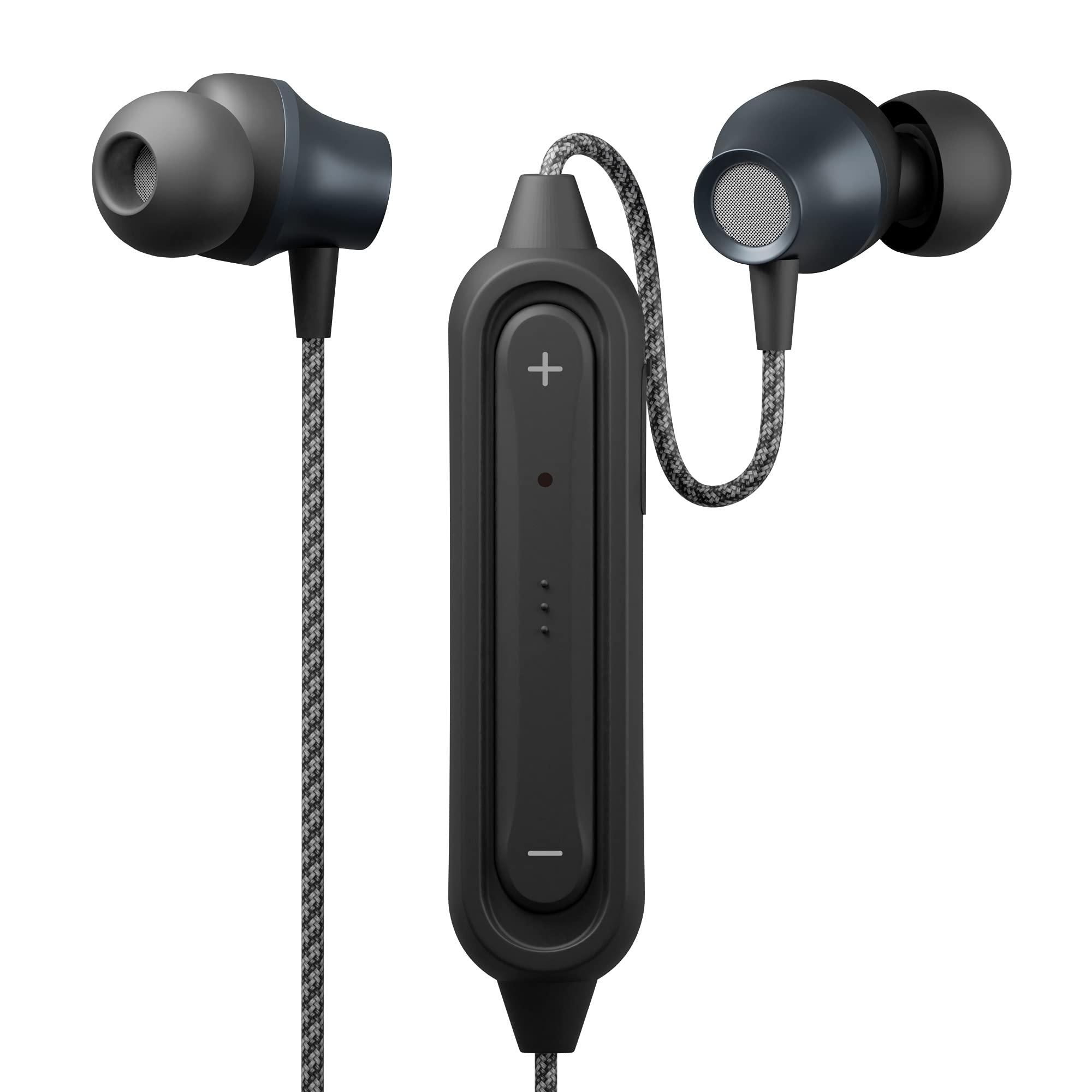 PGA Bluetooth 5.0 Wireless Stereo Earbuds with Tough Cable/Canal Type Black PG-BTE12CE1BK
