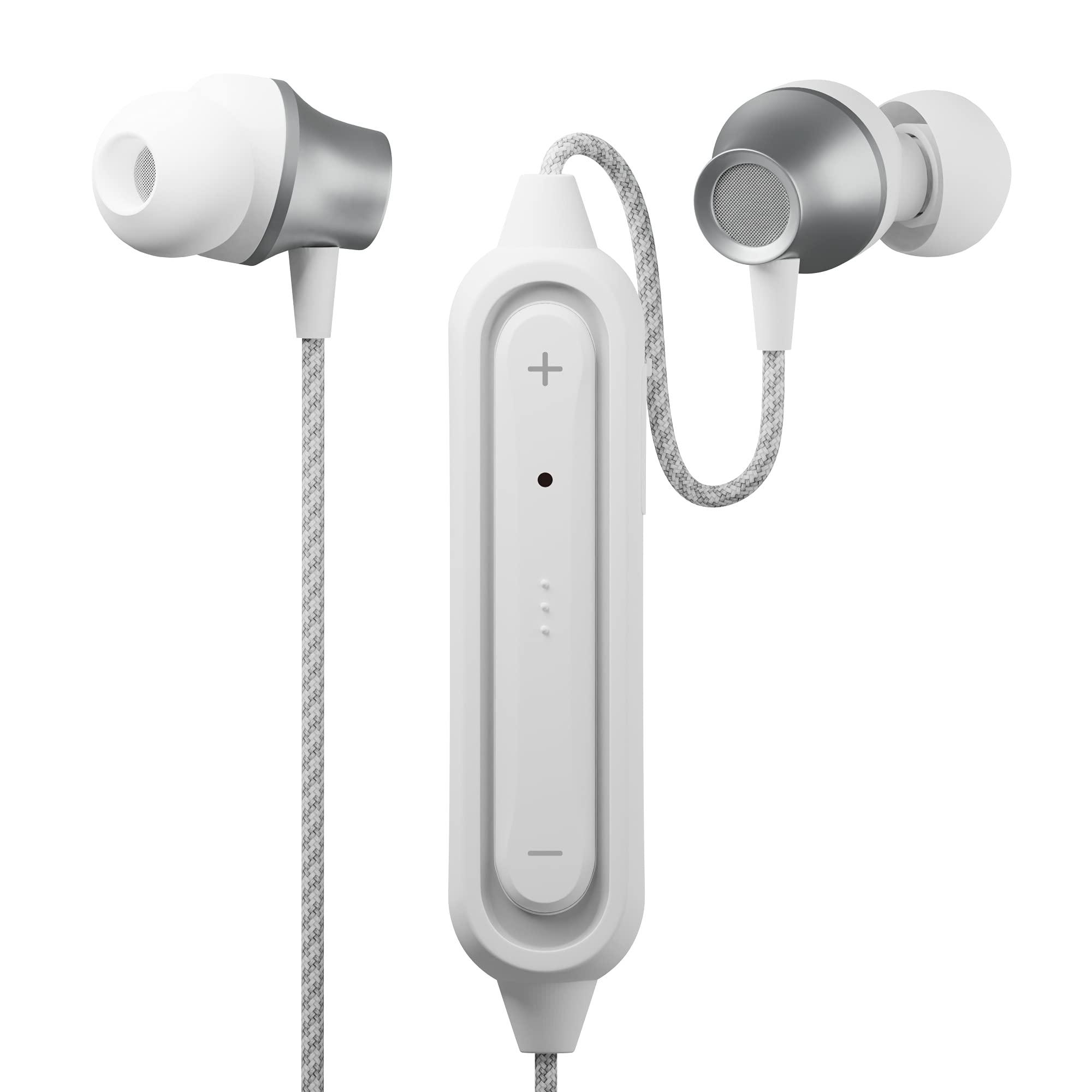 PGA Bluetooth 5.0 Wireless Stereo Earbuds with Tough Cable/Canal Type White PG-BTE12CE2WH