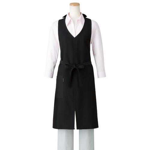 [CHARMANT] JUNE JOYEUX “Work Apron” V-Neck Neck-Tied Apron Black