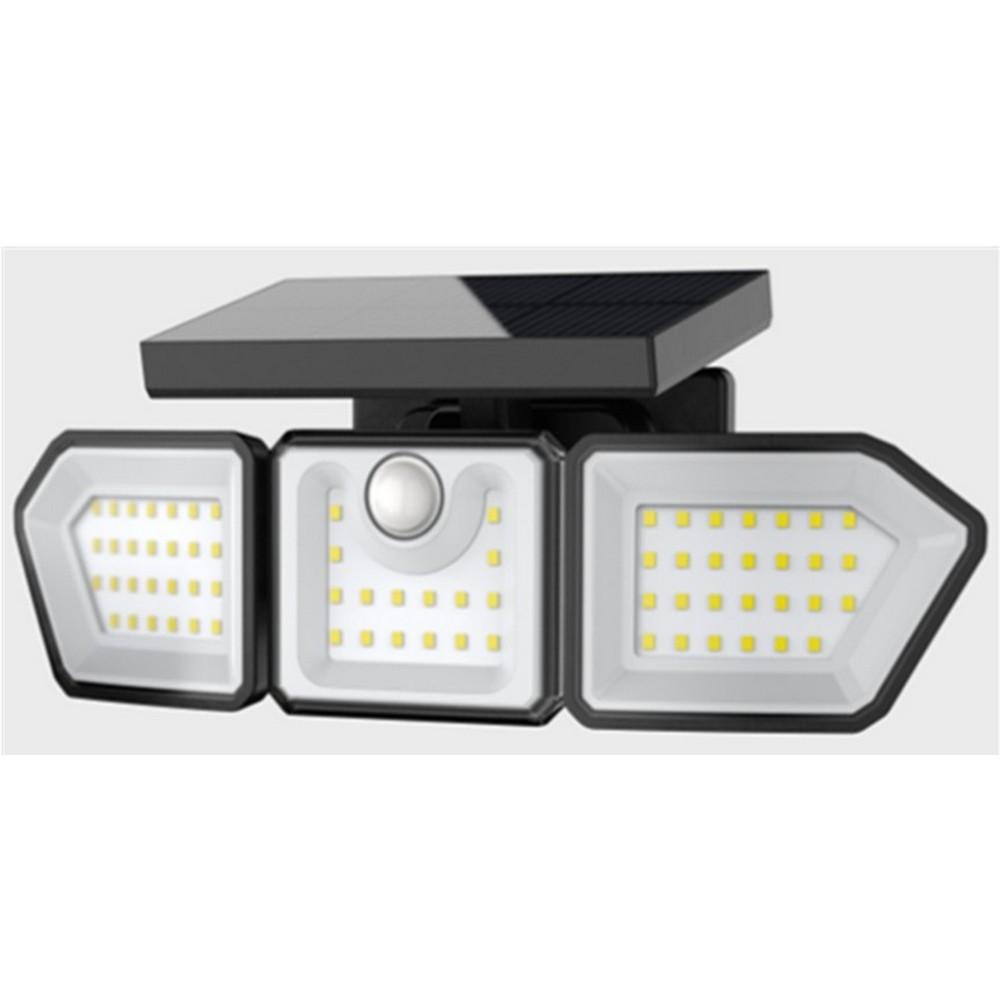 YSN Solar-Powered Sensor Light 3-Light HX10LT-058BK