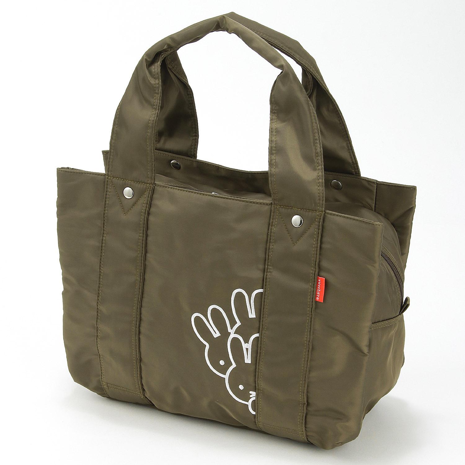 Zucchero × Miffy Embroidered Tote Bag - Khaki
