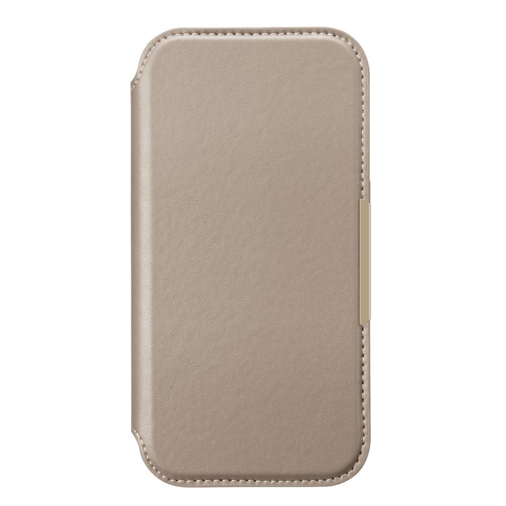 PGA iPhone 16e Glass Flip Case Pursuing Design and Functionality Beige PG-25KGF02BE