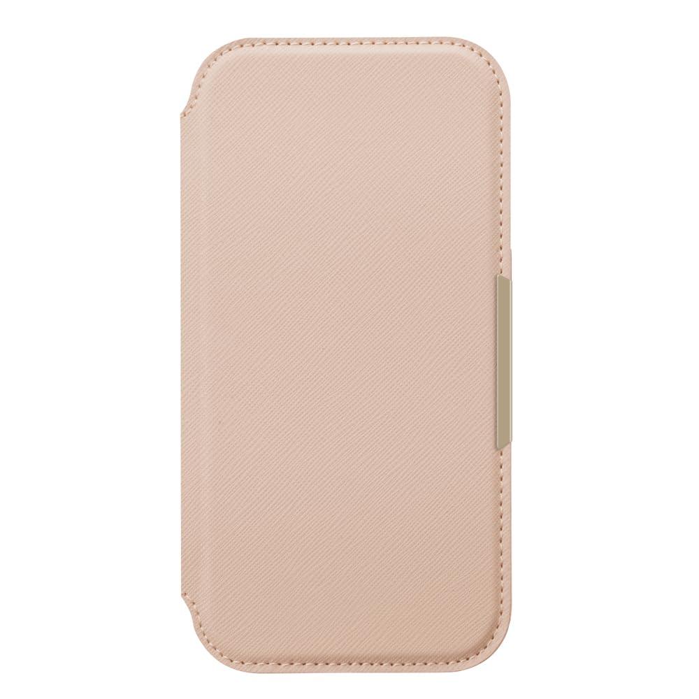 PGA iPhone 16e Glass Flip Case Pursuing Design and Functionality Saffiano-Style/Pink PG-25KGF04PK