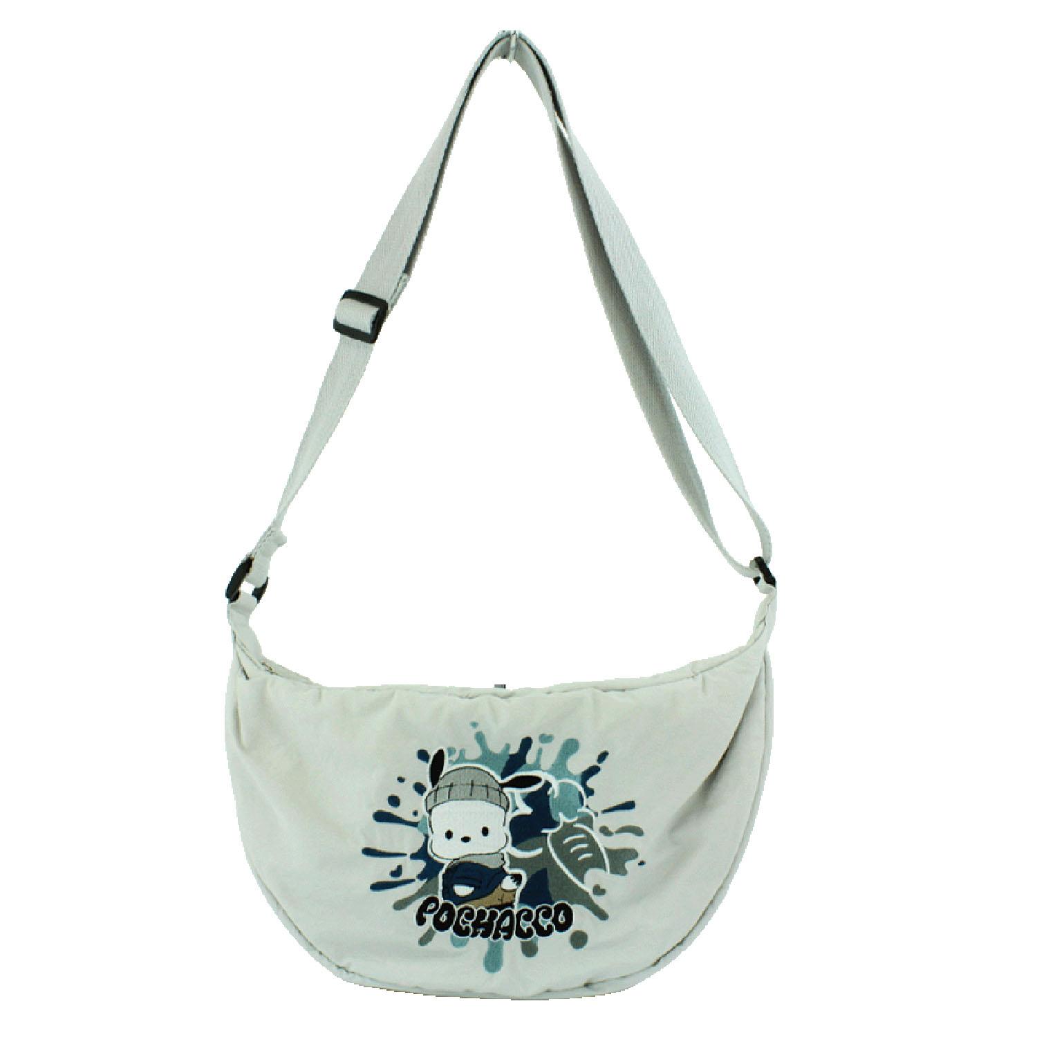 Sanrio Characters Embroidered Round Shoulder Bag Sanrio Characters Pochacco