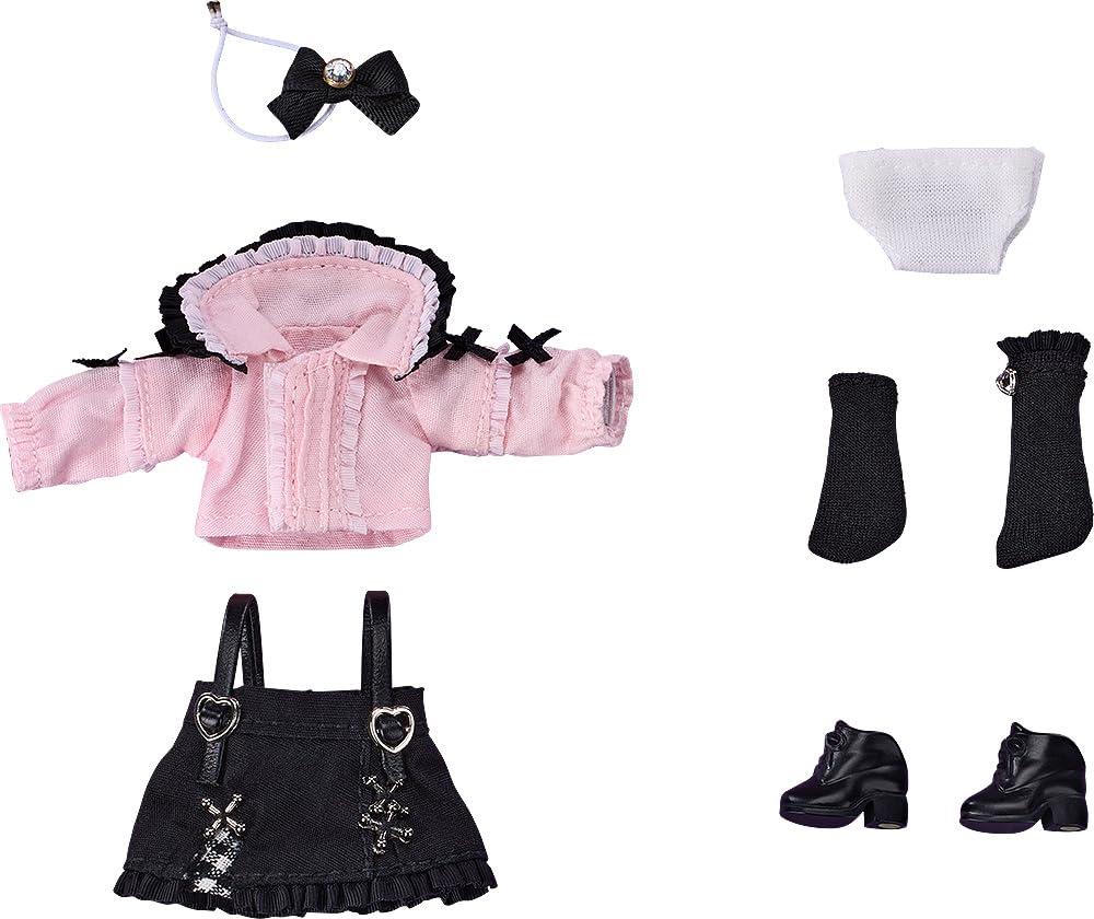 Nendoroid Doll Clothing Set: Suspenders Skirt Set Pink & Black