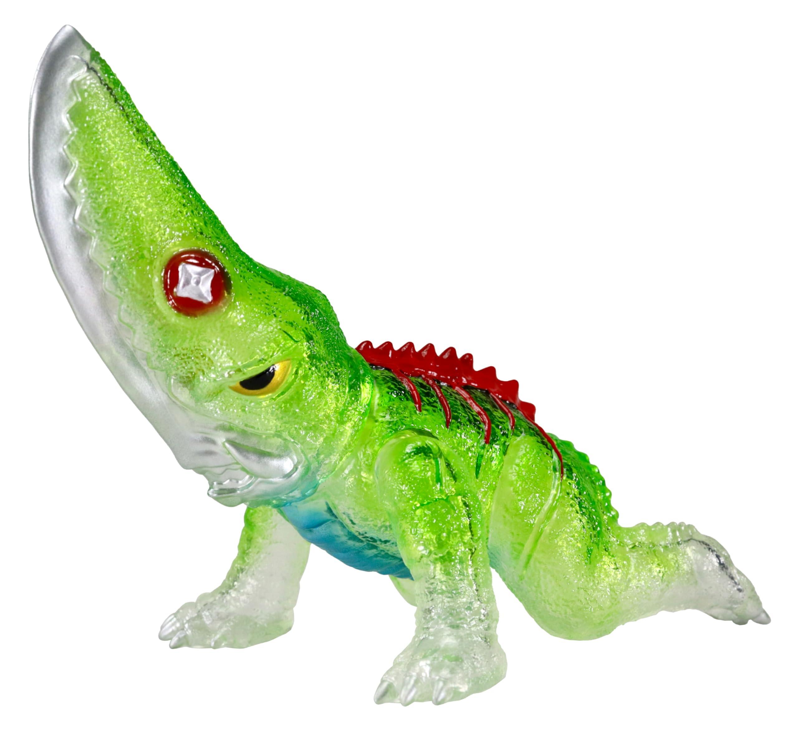 Character Content Production (Ccp) Middle Size Series Gamera Giron (1969) Clear Green Ver. Approx. 130mm PVC Pre-painted Sofubi Figure