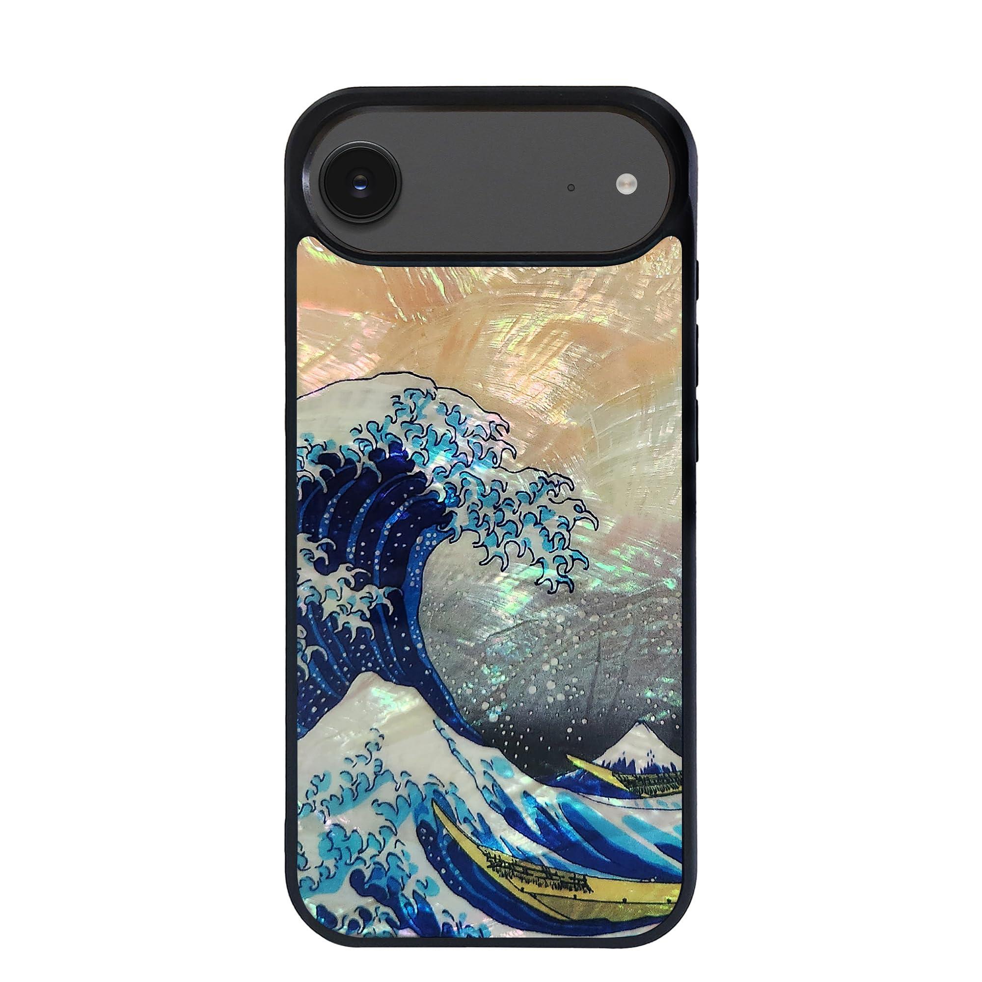 ikins Natural Shell Case for iPhone 17 Air Kanagawa Offshore Waves I28129i17A