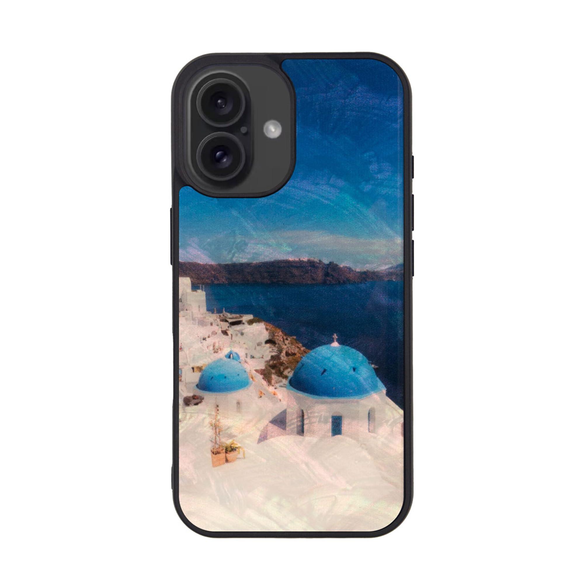 ikins Natural Shell Case for iPhone 17 Santorini Island I28134i17
