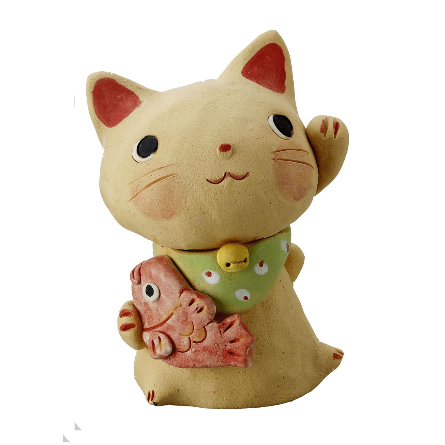 Handmade Maneki-neko Cat #01 Tai