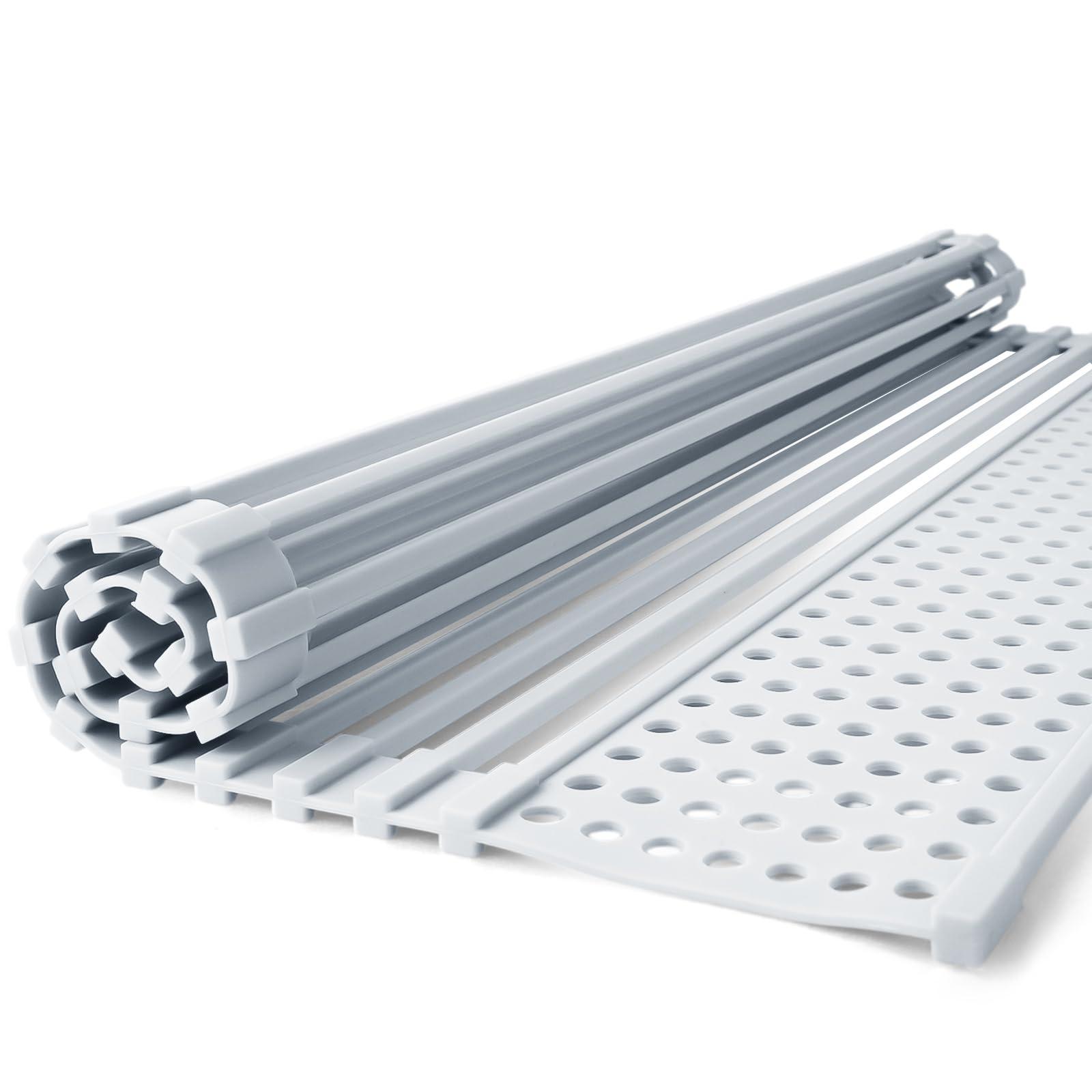 Rise Creation Dish Rack Make Your Kitchen More Comfortable Maximize Limited Kitchen Space Light Gray Y0735-lightgray