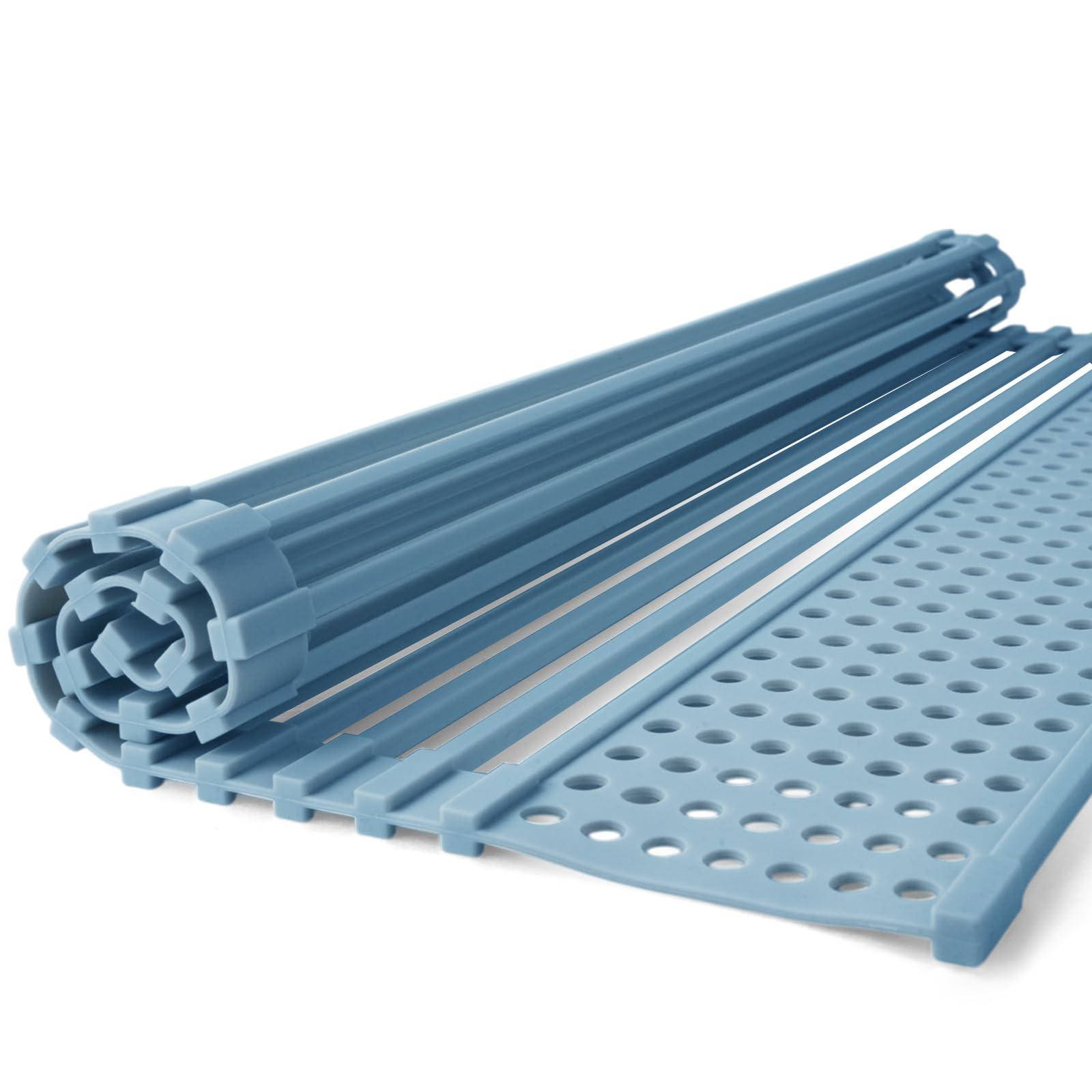 Rise Creation Dish Rack Make Your Kitchen More Comfortable Maximize Limited Kitchen Space Blue Gray Y0735-bluegray