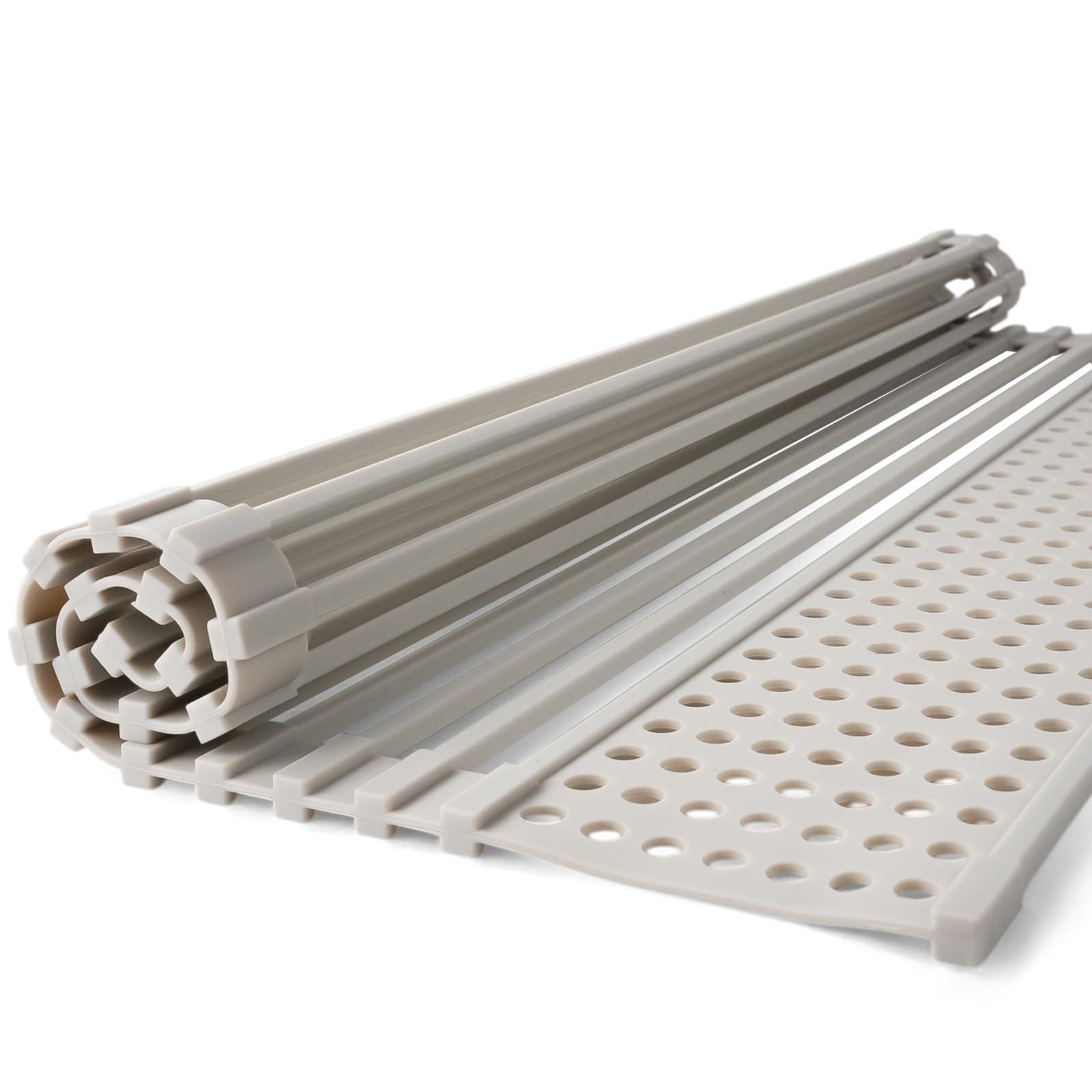 Rise Creation Dish Rack Make Your Kitchen More Comfortable Maximize Limited Kitchen Space Greige Y0735-greige