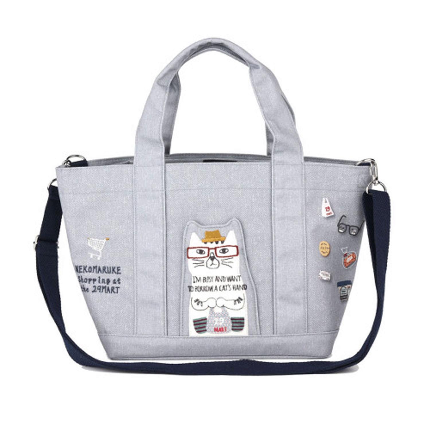 2-Way Separate Tote Bag Shopping Cat Print