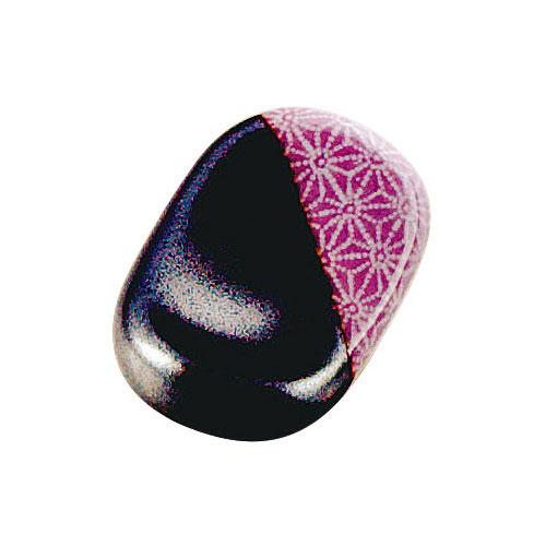 Yamaco Yumi Commercial Use Oblong Chopstick Rest Asanoha Pattern Purple yamaco08627X10