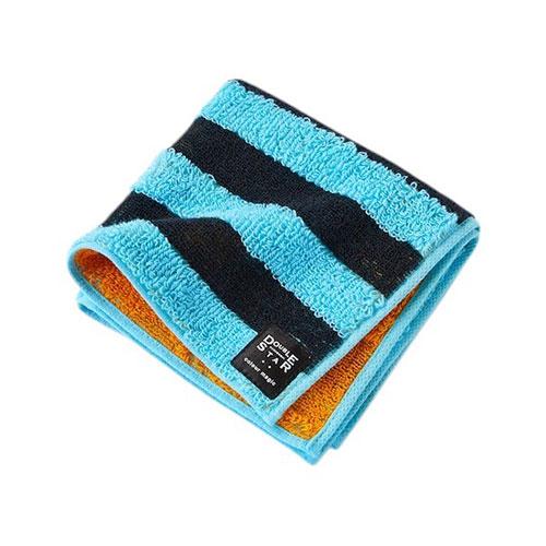 Kusunohashi Monori Colour Magic Towel Handkerchief Blue Bee/Light Blue (25×25cm・100% Cotton) 1-65433-86-LBX10