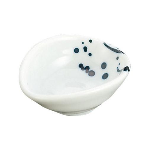 Yamaco Yumi Commercial Use White Underglaze Blue Small Oval Plate with Small Bowl yamaco29014X5