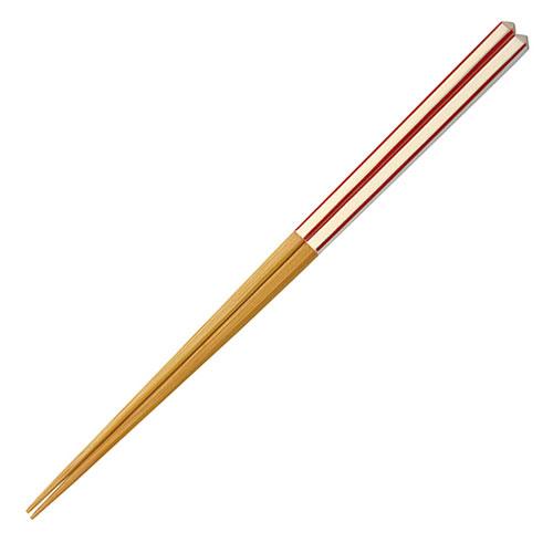Yamaco Yumi Commercial Use Diamond-Cut Polished Chopsticks White/Red yamaco08921X5