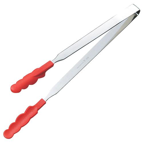 Tanabe Hardware N Antibacterial Heat-Resistant Color Tong Slim (Large) 300mm Red TK-1528X5