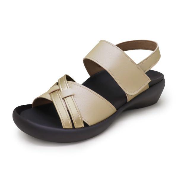 Bicolor Low Heel Sandals