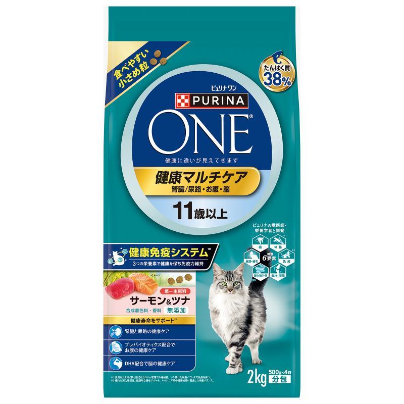 Purina ONE Cat Dry Food MultiCare for Cats 11+ Years Salmon & Tuna 2kg