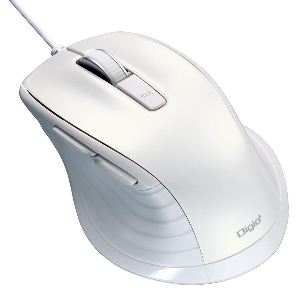 Nakabayashi F_line Wired Silent 5-Button Blue LED Mouse White MUS-UKF227W 1 unit